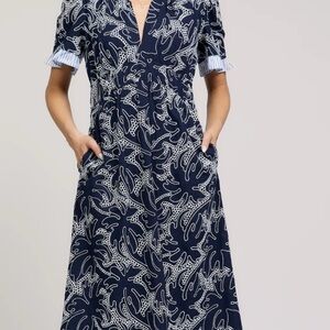 Current Air Embroidered Midi Dress